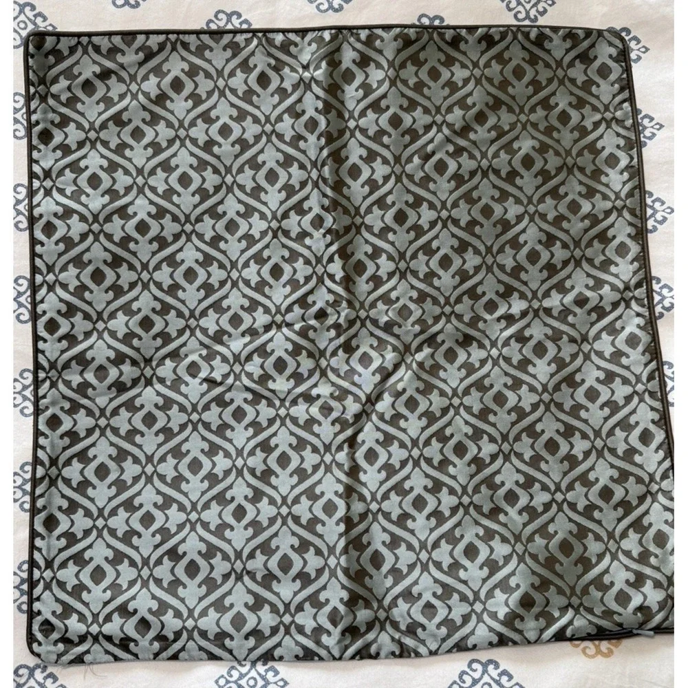 Restoration Hardware Pillow Sham Cover 100% Silk No Insert Cover Only 19x19 Flaw